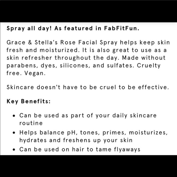 Grace & Stella Hydrating Rose Facial Spray - Picture 5 of 5